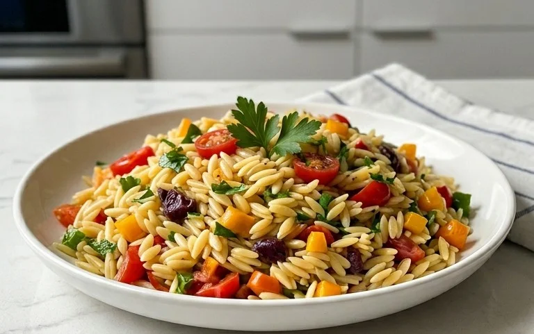 Rainbow Orzo Salad