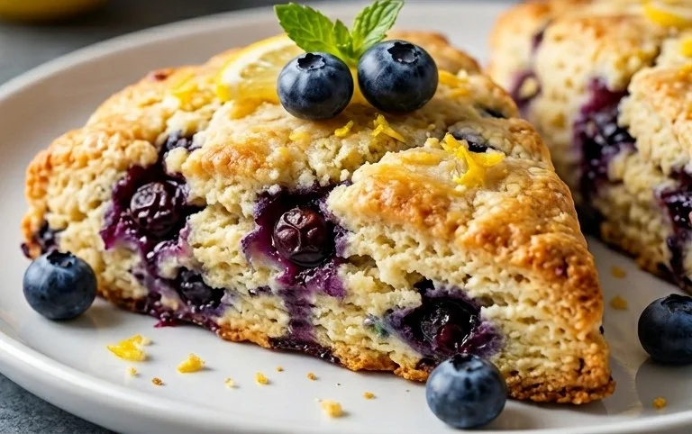 Almond Flour Lemon Blueberry Scones