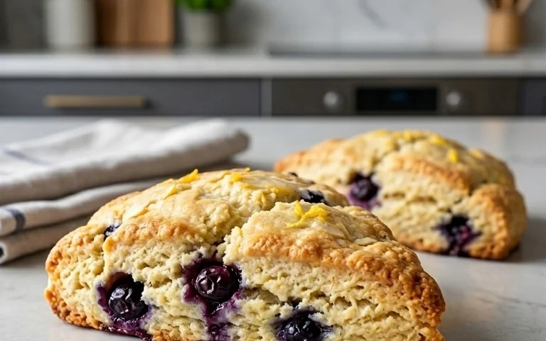 Almond Flour Lemon Blueberry Scones