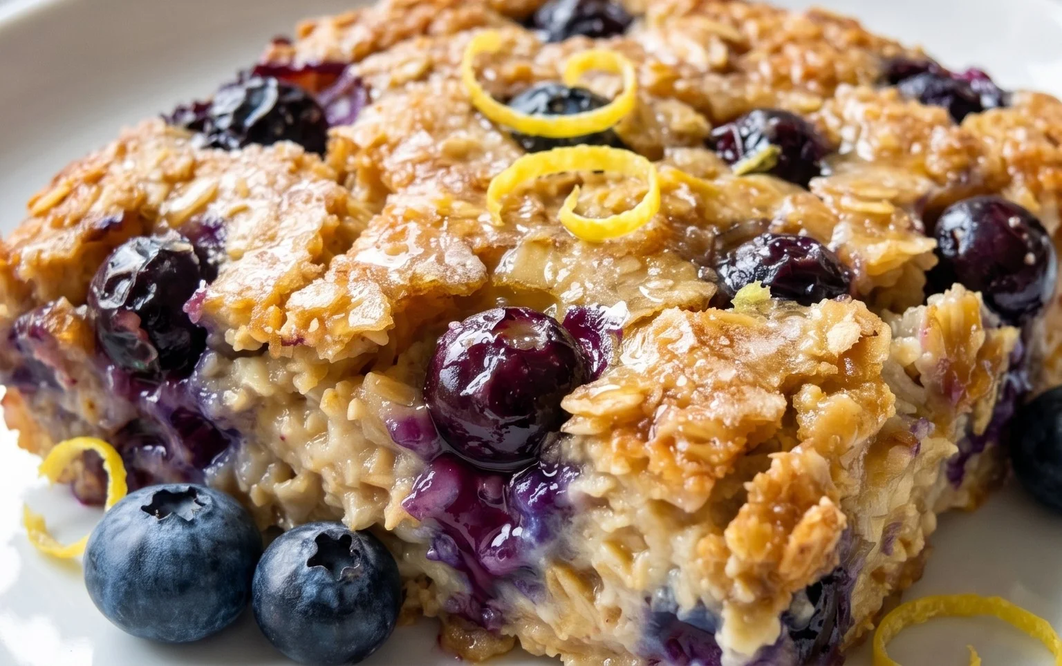 Lemon Blueberry Baked Oats