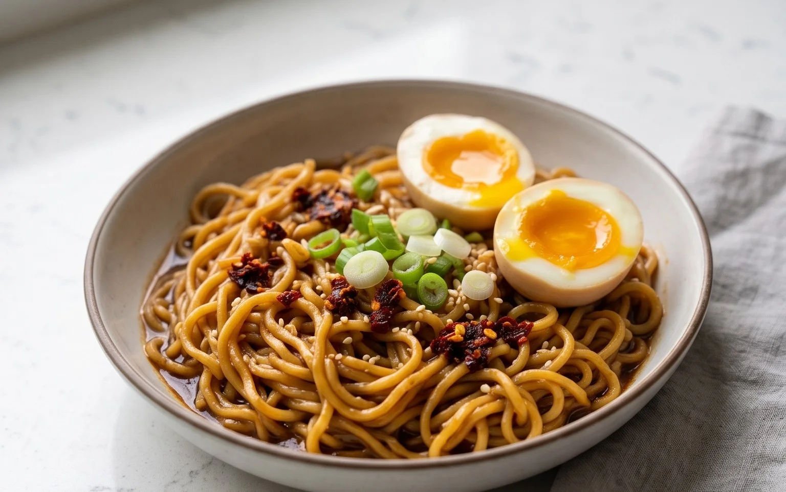Easy Saucy Ramen Noodles