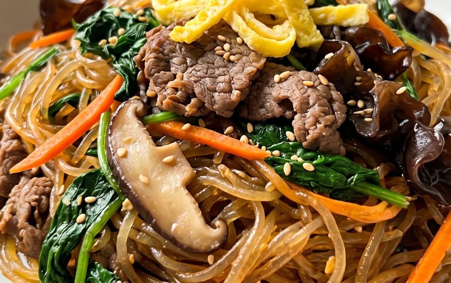 Japchae (Korean Glass Noodle Stir Fry)