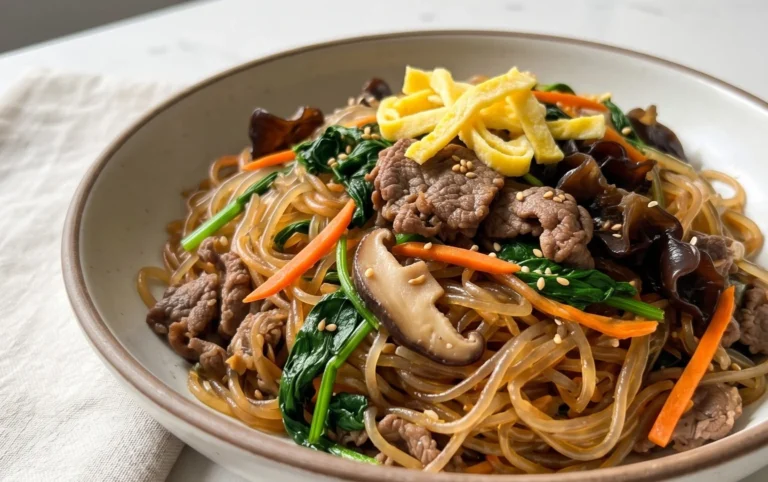 Japchae (Korean Glass Noodle Stir Fry)
