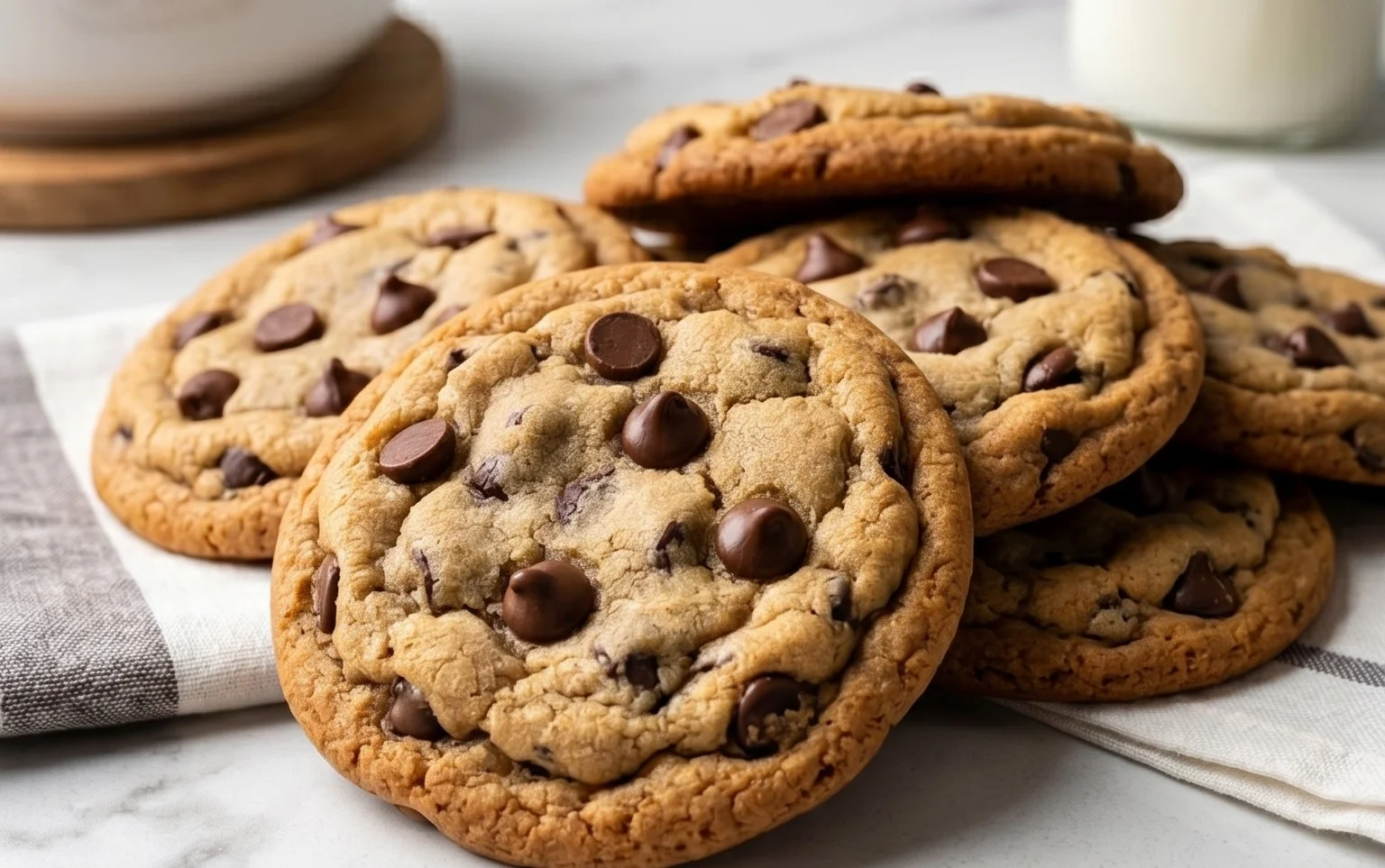 Crispy and Chewy Chocolate Chip Cookies