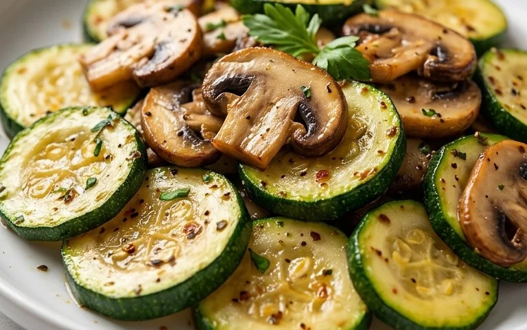 Skillet Zucchini and Mushrooms