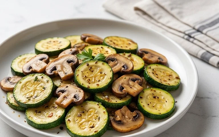 Skillet Zucchini and Mushrooms