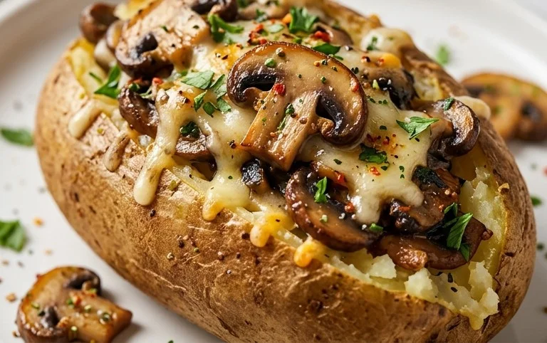The Ultimate Stuffed Baked Potatoes with Mushrooms