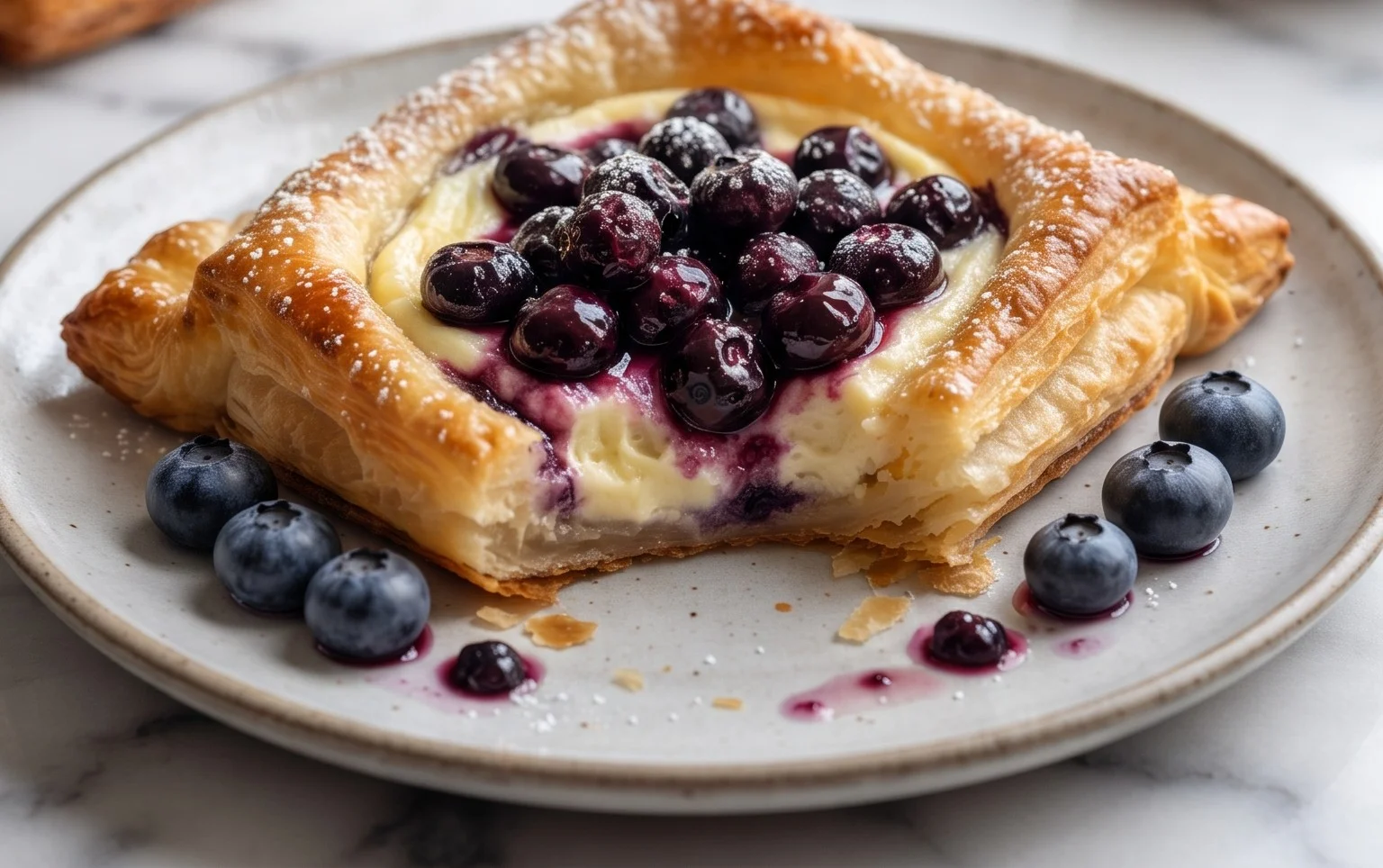Blueberry Cream Cheese Puff Pastry