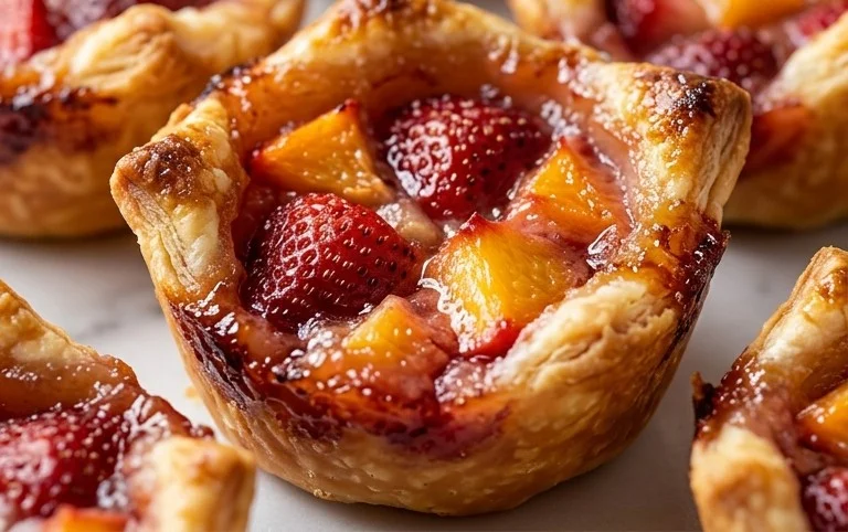 Strawberry Peach Pie Bites