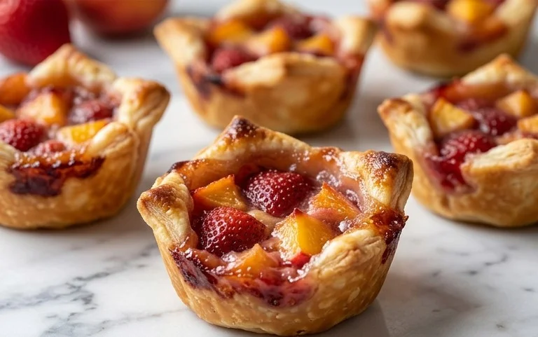 Strawberry Peach Pie Bites