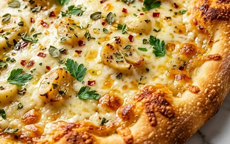 buttery garlic pizza