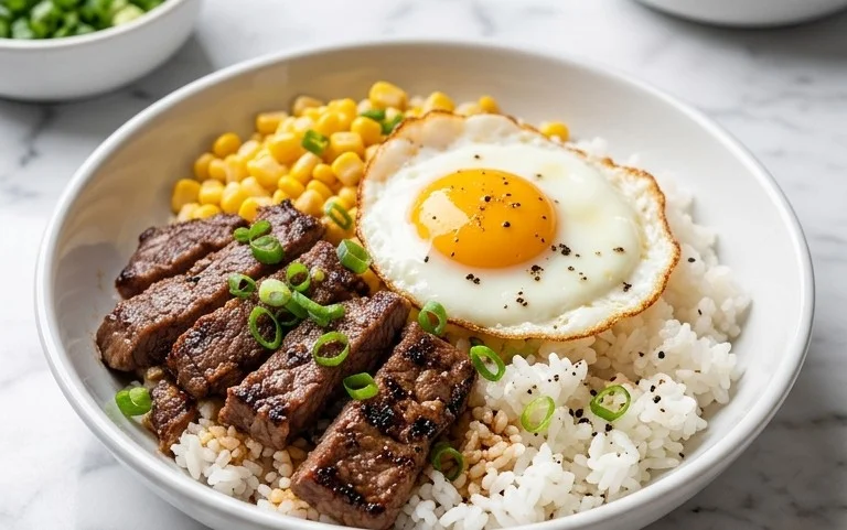 Beef Pepper Rice Bowl is a delicious meal option.