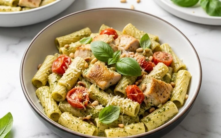 Creamy Chicken Pesto Pasta