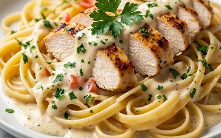 Low Calorie Chicken Alfredo