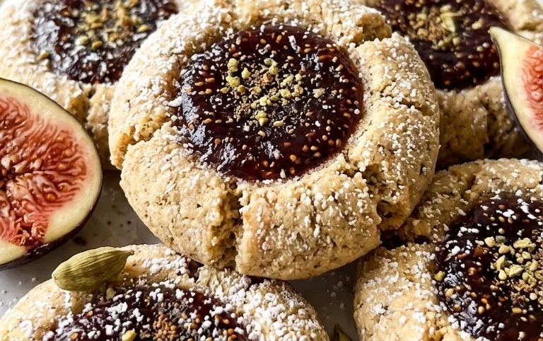 Cardamom Fig Thumbprint Cookies