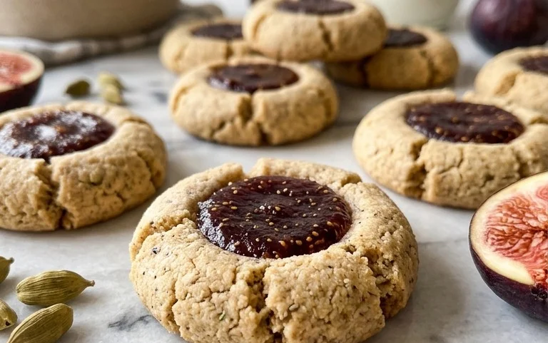Cardamom Fig Thumbprint Cookies