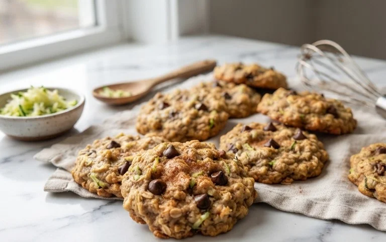 Healthy Zucchini Oatmeal Cookies