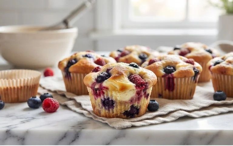 Berry Cream Cheese Muffins