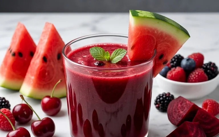 Watermelon Cherry Berry Beet Juice