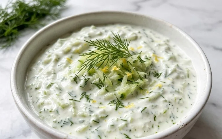 Cucumber Dip with Sour Cream and Dill