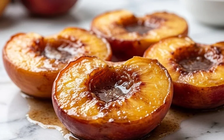 Cinnamon Sugar Baked Peaches
