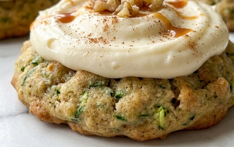 Zucchini Cookies with Cream Cheese Frosting