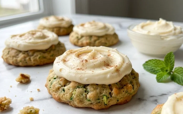 Zucchini Cookies with Cream Cheese Frosting