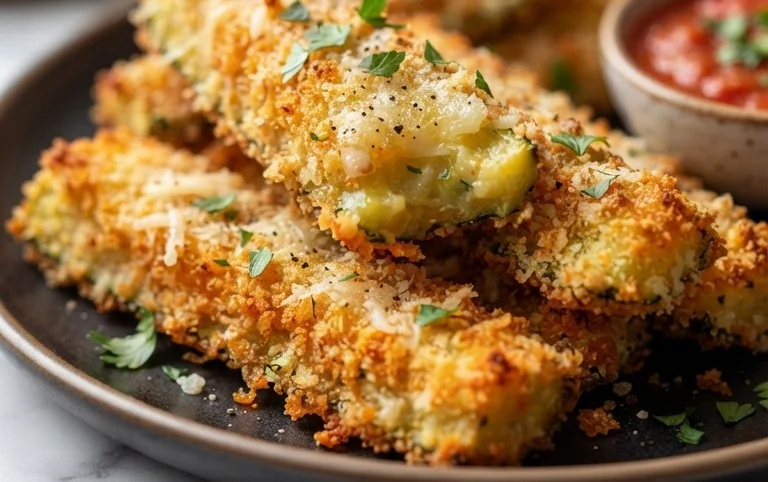 Parmesan Crusted Zucchini Sticks