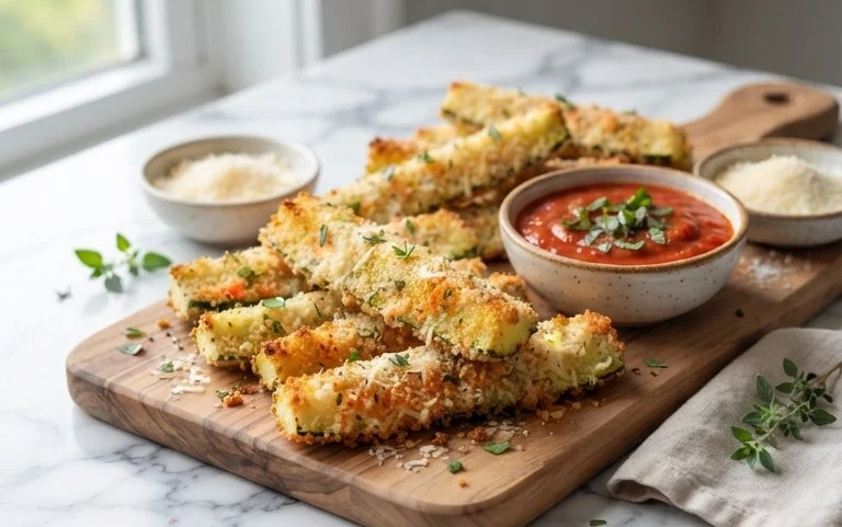 Parmesan Crusted Zucchini Sticks