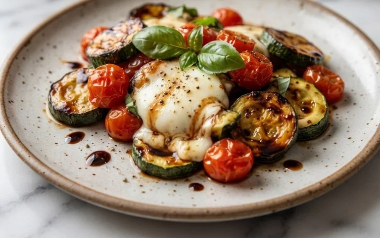 Balsamic Zucchini Tomato Bake